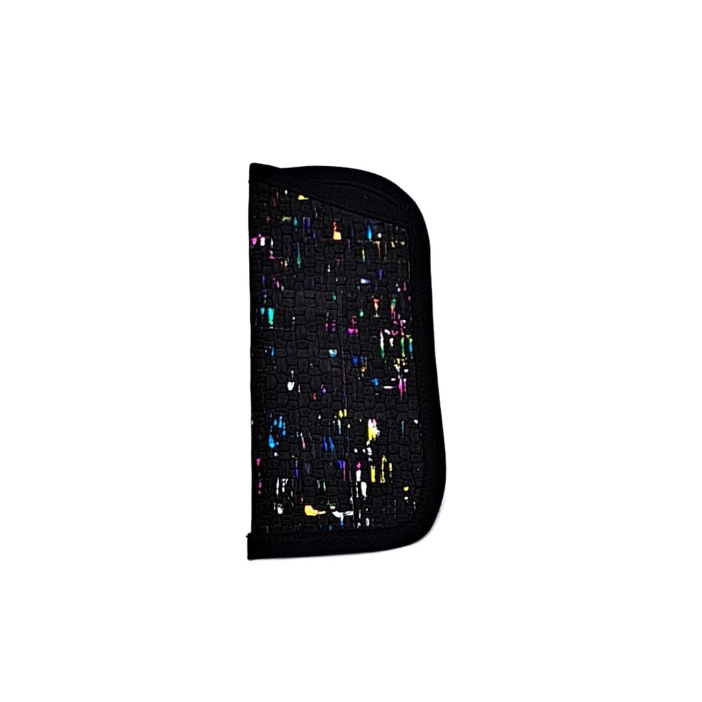 Funda de gafas corcho (Corcho multicolor, Negro)